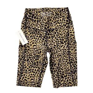 Outdoor Voices‎ Leopard Print Bike Shorts Zoom 10 inch Size XS